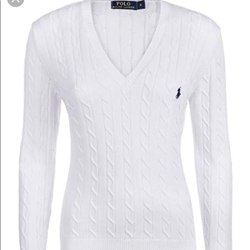 Polo Ralph Lauren V-Neck Cable Knit Sweater -